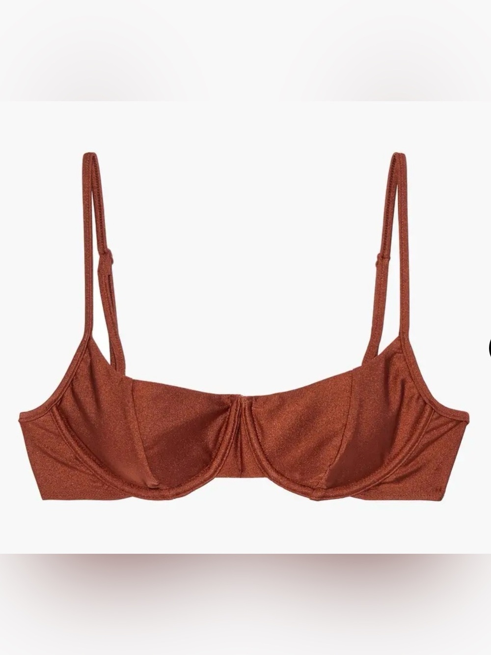 Zimmermann Copper Satin Underwire Bralette